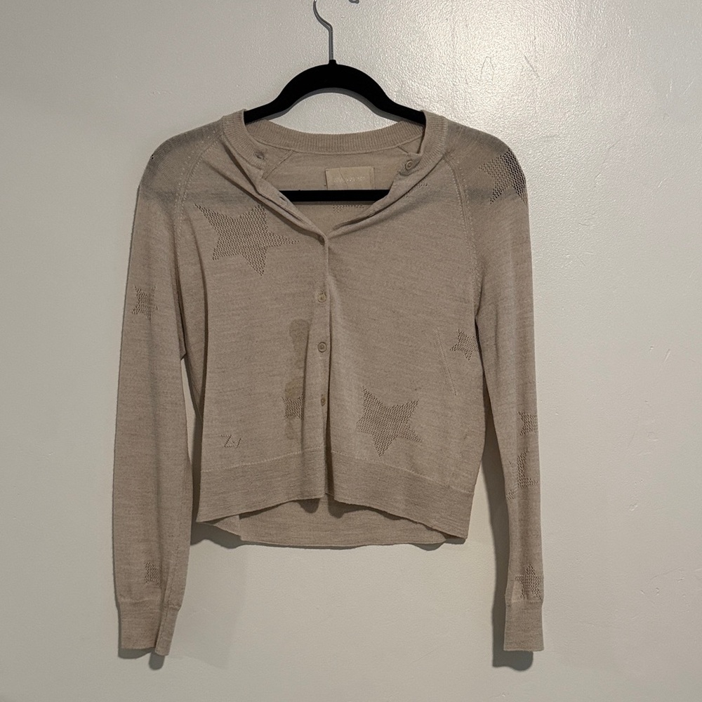 Zadig and Voltaire Star Pattern Cardigan (Small Stain)
